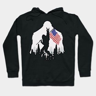 Bigfoot with the USFlag Hoodie